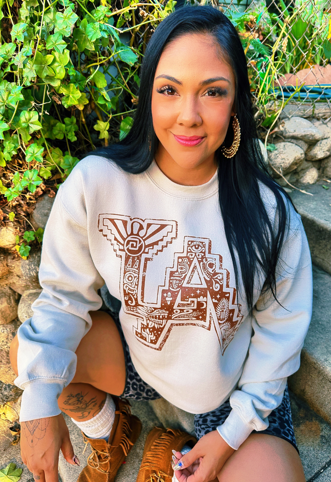 Unisex Sand Aztlan Sweatshirt – Mi Vida