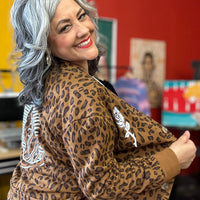 Leopard Lupita Fleece Cardigan