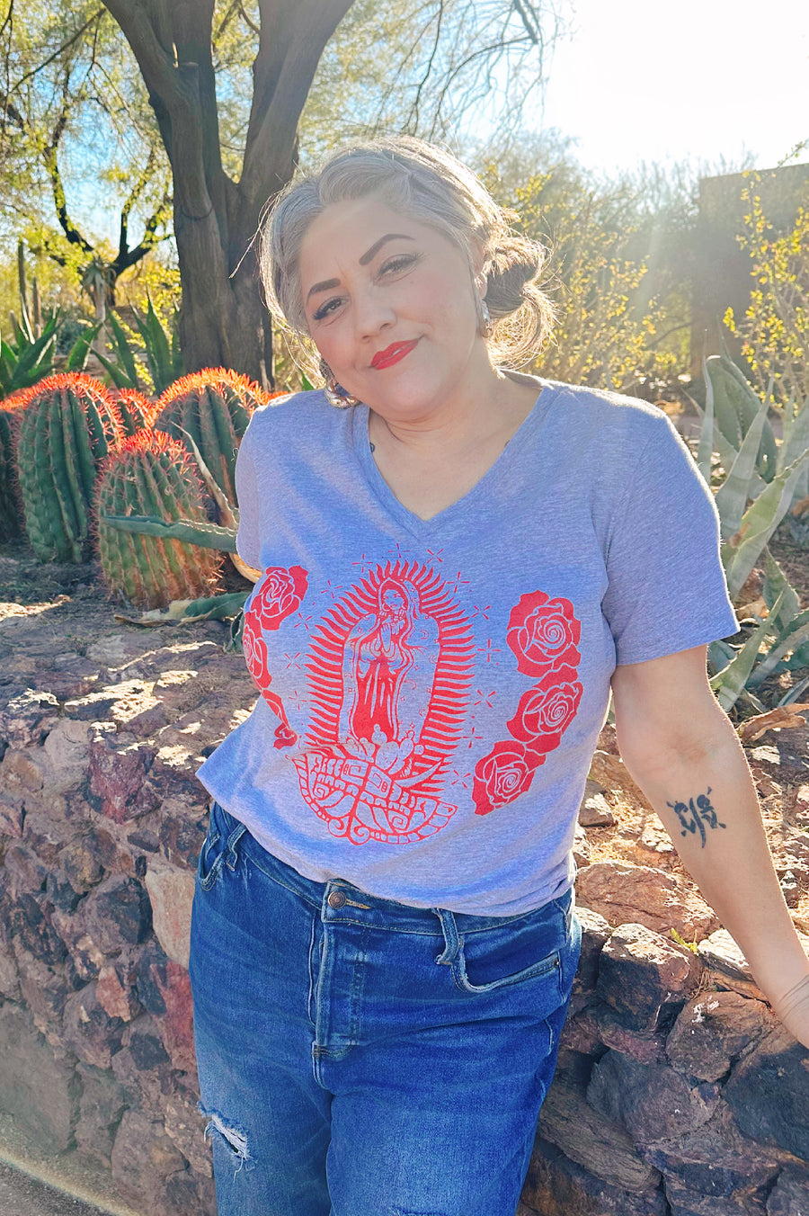 Relaxed Women’s Guadalupana V-Neck