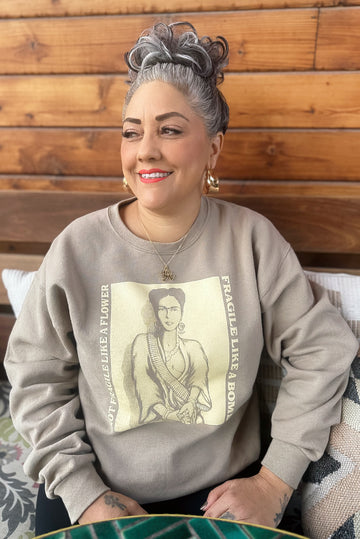 Unisex Khaki Frida Bomb Sweatshirt